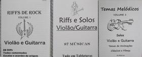 Livros Tablaturas e Partituras Violão Guitarra em 3 Volumes