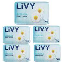 Livy sabonete em barra de camomila são 5 unidades de 85 gramas