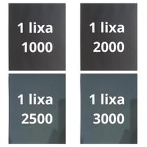 Lixa 1000 2000 2500 3000 Kit 1 Folha Cada Lixamento Polimento Metal Plásticos Pintura Automotivo