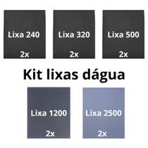 Lixa 240 320 500 1200 2500 d'agua Kit 2 de cada Polimento Lixamento Acabamento Folhas Superfície Lixa 240 320 500 1200 2500 d'agua Kit 2 de cada Polimento Lixamento Acabamento Folhas Superfície
