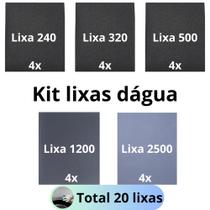 Lixa 240 320 500 1200 2500 d'agua Kit 4 de cada Polimento Lixamento Acabamento Folhas Superfície Lixa 240 320 500 1200 2500 d'agua Kit 4 de cada Polimento Lixamento Acabamento Folhas Superfície