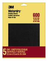 Lixa 3M Wet or Dry 600 Grit Ultra Fine 5 folhas 23x28cm Lixa 3M Wet or Dry 600 Grit Ultra Fine 5 folhas 23x28cm