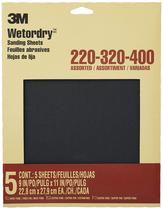 Lixa 3M Wetordry 5 folhas de grãos variados (220/320/400)