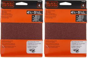 Lixa BLACK+DECKER 74-606, pacote com 12 folhas de 11 x 14 cm Lixa BLACK+DECKER 74-606, pacote com 12 folhas de 11 x 14 cm