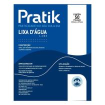 Lixa D'Água Pratik G100 225x275mm - Embalagem com 50 Unidades