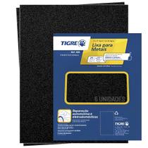 Lixa De Ferro Remoção Ferrugens Pintura Grãos Cascalhos 40 60 100 120 150 180 220 Tigre 5 Unidades