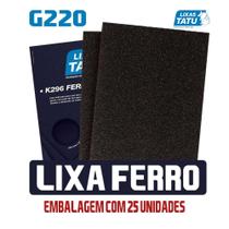 Lixa De Ferro Tatu Grão 220 com 25 unidades Lixa De Ferro Tatu Grão 220 com 25 unidades