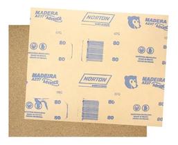 lixa de madeira norton 80 com 50 folhas