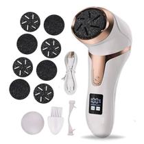 Lixa de Pé Multifuncional Pedicure Profissional 8 em 1 Rotativa 360 Potente Recarregavel
