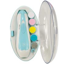 Lixa de Unha Elétrica Pimpolho Para Cortar a Unha do Bebê Com Luz 6 Lixas Diferentes Menino