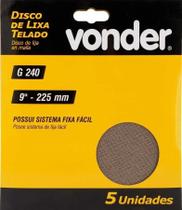 Lixa Disco Abrasivo 240 225m Telado Vonder G240 C/5 Lixa Disco Abrasivo 240 225m Telado Vonder G240 C/5