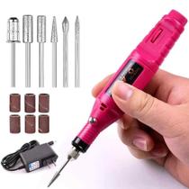 Lixa Elétrica Manicure E Podólogo Polidora Bivolt Rosa