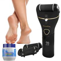 Lixa Elétrica para os Pés Remove Calos Rachaduras e Creme Hidratante
