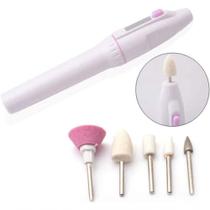 Lixa Elétrica Para Unhas - Multiuso Com 5 Acessórios A Pilha Lixa Elétrica Para Unhas - Multiuso Com 5 Acessórios A Pilha