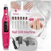 Lixa Elétrica Polidora Unha Alongamento Fibra Vidro Bivolt