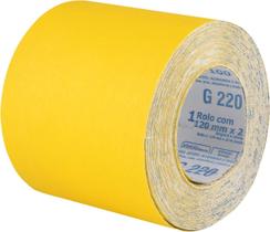 Lixa em Rolo Costado de Papel G 220 120mmx25m LP100 Para Lixamento de Massa Gesso e Madeira Vonder