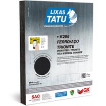 Lixa Ferro/Aço Trionite K296 Grão 80 225 x 275mm Pacote com 25 Folhas Lixas Tatu