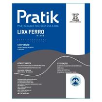 Lixa Ferro Pratik G80 225x275mm - Embalagem com 25 Unidades