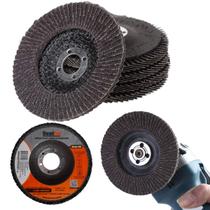 Lixa Flap Lixadeira Cônico 100 Grão Com 10 Discos Orbital Lixa Flap Lixadeira Cônico 100 Grão Com 10 Discos Orbital