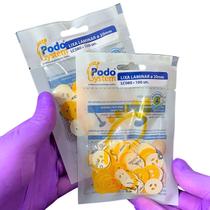 Lixa Laminar Tradicional PodoSystem Gramatura 080 Grossa Kit com 2 Pacotes (200 Unds)