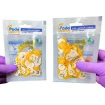 Lixa Laminar Tradicional PodoSystem Gramatura 120 Grossa Kit com 2 Pacotes (200 Unds)