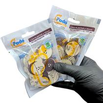 Lixa Plantar Premium PodoSystem Gramatura 120 Grossa Kit com 2 Pacotes (200 Unds)