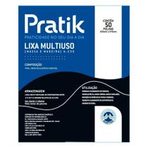 Lixa Pratik Massa e Madeira G180 225x275mm - Embalagem com 50 Unidades Lixa Pratik Massa e Madeira G180 225x275mm - Embalagem com 50 Unidades