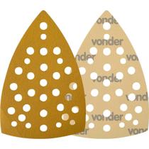 Lixa Triangular com Costado em Papel com Fibra de Poliéster, 158 mm x 158 mm x 103 mm, Grão 400, Embalagem com 10 Peças, Vonder OstenVonder