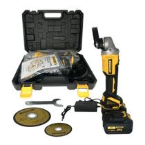 Lixadeira Anglular Esmerilhadeira com 2 Baterias e 2 Discos - Bomder Lixadeira Anglular Esmerilhadeira com 2 Baterias e 2 Discos - Bomder