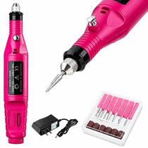 Lixadeira de Unha Elétrica Bloco Motor Bivolt Rotação Profissional Lixa Manicure Pedicure Kit Broca Portátil Prática Manual Resistente Rosa Cutícula Lixadeira de Unha Elétrica Bloco Motor Bivolt Rotação Profissional Lixa Manicure Pedicure Kit Broca Portátil Prática Manual Resistente Rosa Cutícula