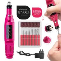 Lixadeira de Unhas Elétrica com 5 Peças Broca e Motor Bivolt para Manicure e Pedicure Lixadeira de Unhas Elétrica com 5 Peças Broca e Motor Bivolt para Manicure e Pedicure