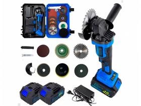 Lixadeira e esmerilhadeira angular 100 mm c/2 baterias 48v ea3100