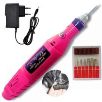 Lixadeira eletrica variable speed portatil para manicure e pedicure com 5 brocas e 5 lixas fonte bivolt Lixadeira eletrica variable speed portatil para manicure e pedicure com 5 brocas e 5 lixas fonte bivolt