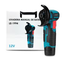 Lixadeira Esmerilhadeira Angular 12V Recarregável 2 Baterias