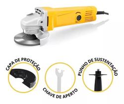 Lixadeira Esmerilhadeira Angular 4 1/2 115Mm 600W Knakasaki Lixadeira Esmerilhadeira Angular 4 1/2 115Mm 600W Knakasaki