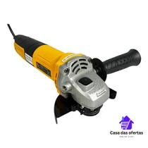Lixadeira Esmerilhadeira Angular Pequena 700w Disco 115mm Cor Amarelo Frequência 50/60 220V