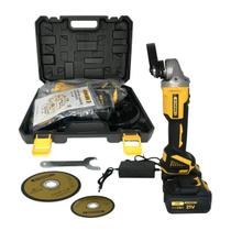 Lixadeira Esmerilhadeira Profissiona Angular Recarregável 21v 2 Baterias 8000r/min Lixadeira Esmerilhadeira Profissiona Angular Recarregável 21v 2 Baterias 8000r/min