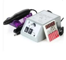 Lixadeira Lixa Unha Elétrica Motor Manicure Profissional Bivolt Portátil Acrigel Fibra