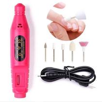 Lixadeira Lixa Unha Gel Elétrica Manicure Pedicure Carregador USB Motorzinho Portátil