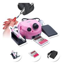 Lixadeira Motor Elétrica Unha Nail Drill Porquinho Rose Gold