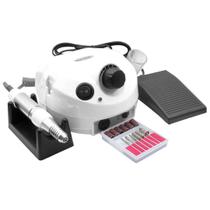 Lixadeira Motor Elétrica Unha Profissional Nail Drill Branca