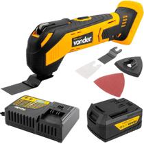Lixadeira Multifunção Com Bateria 18V e Carregador VONDER Lixadeira Multifunção Com Bateria 18V e Carregador VONDER