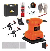 Lixadeira Orbital 200w 1/4 Lixa Black Decker C/ Maleta e Kit