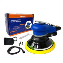 Lixadeira Orbital Pneumática 6 Pol Com Aspiração Profissional Polimento Repintura