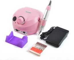 Lixadeira Pedal Motor Unha Nail Master 30000 Rosa Bivolt