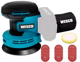 Lixadeira Roto Orbital 18v S/ Bateria Carreg Ws2302.9 Wesco Lixadeira Roto Orbital 18v S/ Bateria Carreg Ws2302.9 Wesco