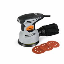 Lixadeira Roto Orbital 400W Profissional 12.000RPM 127V Velocidade Variável e Lixa 125mm Pró Euro