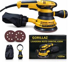 Lixadeira Roto Orbital Elétrica SW2 C/ Empunhadeira Amarela/Preta 430W 110V Gorillaz