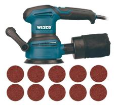 Lixadeira Roto Orbital Wesco Original Ws4265 400w + Kit Lixa