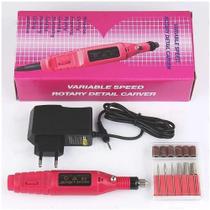 Lixadeira Unha Lixa Elétrica Profissional Bloco Motor Bivolt Rápida E Prática Rosa Lixadeira Unha Lixa Elétrica Profissional Bloco Motor Bivolt Rápida E Prática Rosa